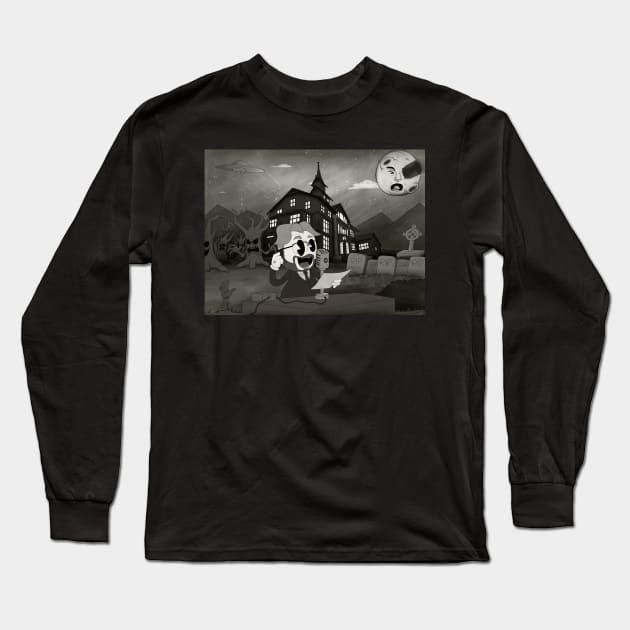 Old Timey Cartoony Darren Long Sleeve T-Shirt by marlarhouse